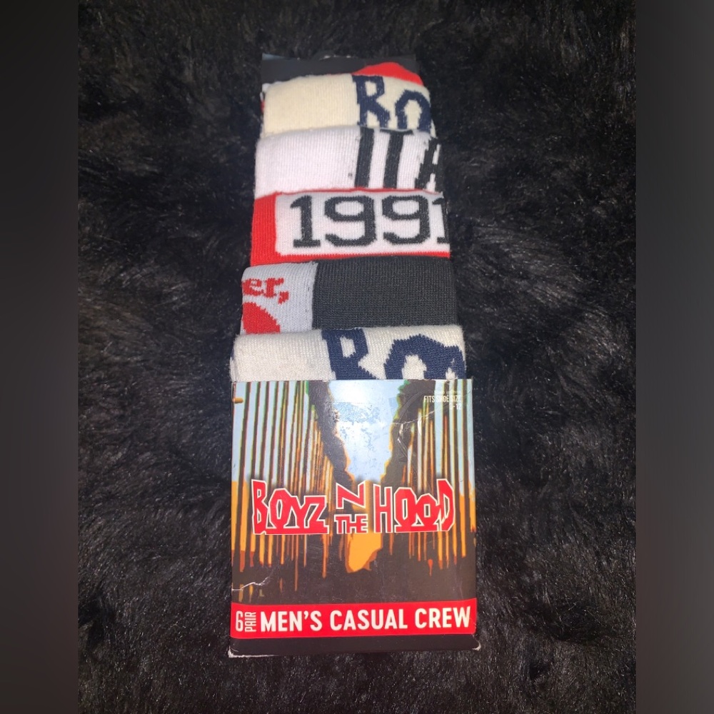 Boyz N the Hood Men's Casual Crew Socks, 6-pack